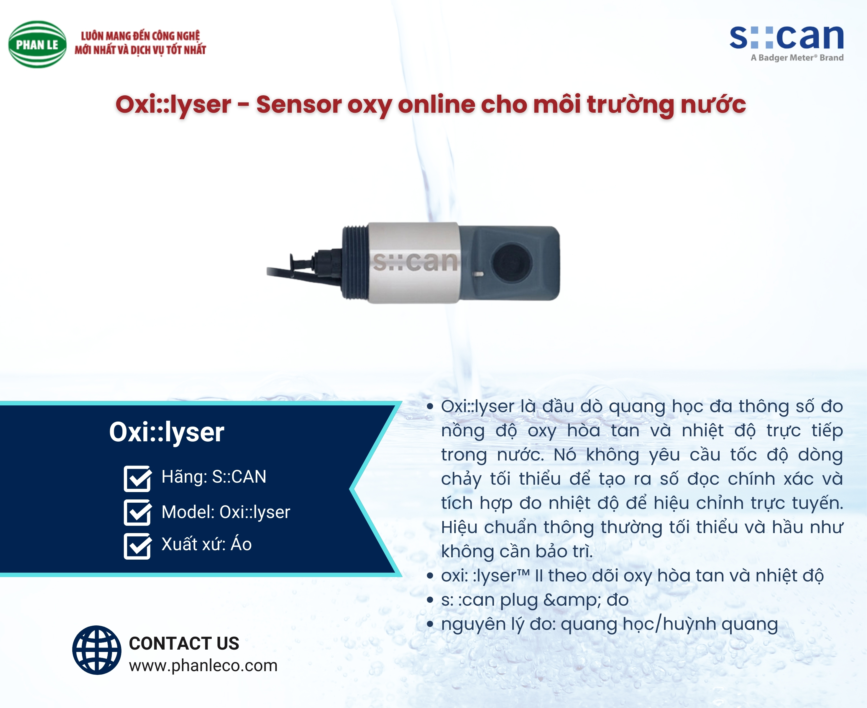 Thiết Bị Đo Oxy Online Cho Môi Trường Nước | Oxi::lyser (Hãng S::CAN)